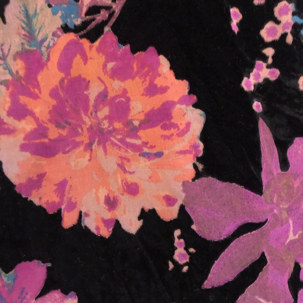 Lulus Make It Cute Black Burnout Velvet Floral Print Mini Skater Dress S NWT - Picture 9 of 16